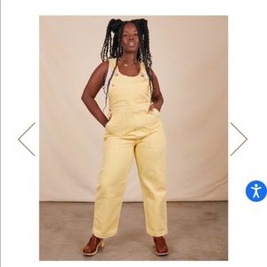 NWOT Big Bud Press overalls in butter yellow - size L